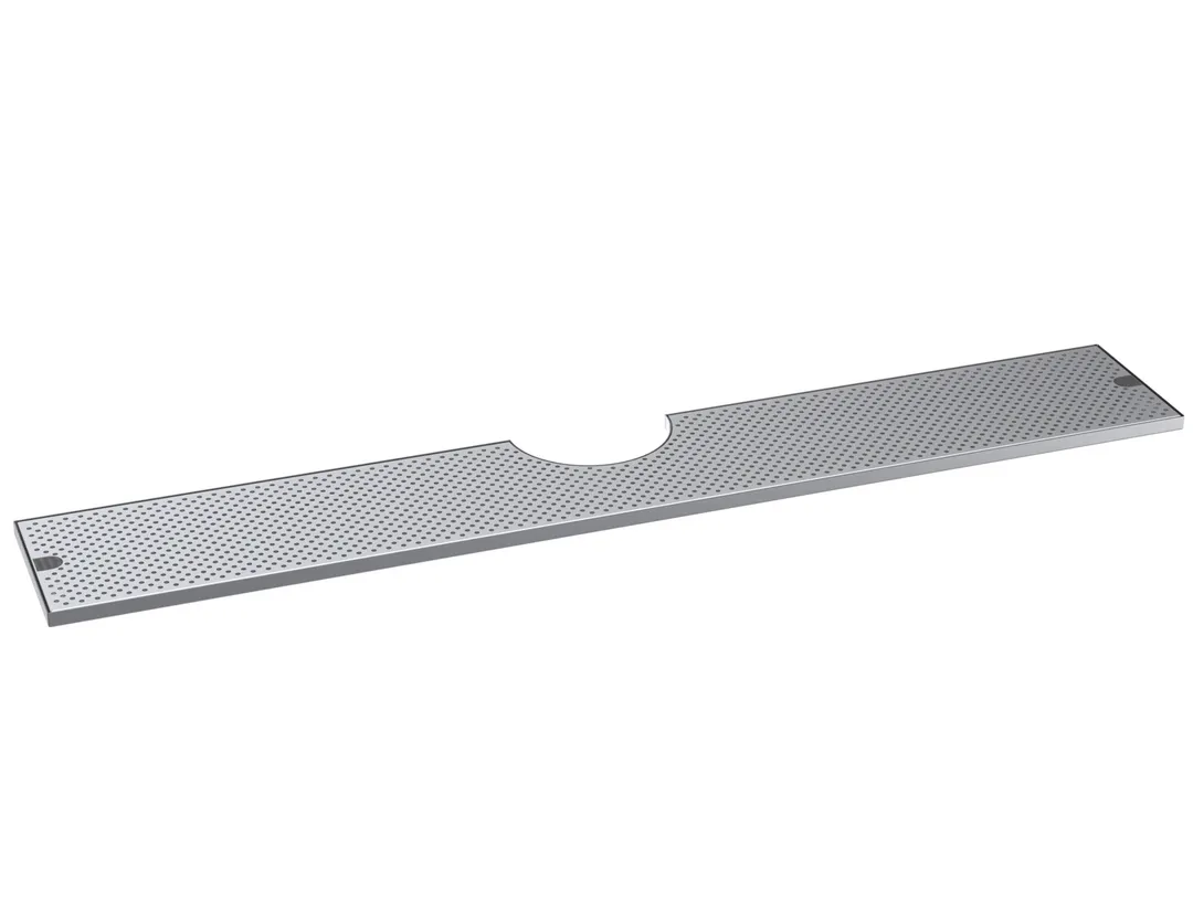 Krowne KDT-10X57S Drip Tray, 57"W X 10"D, with Notch To Sit Flush with Tower