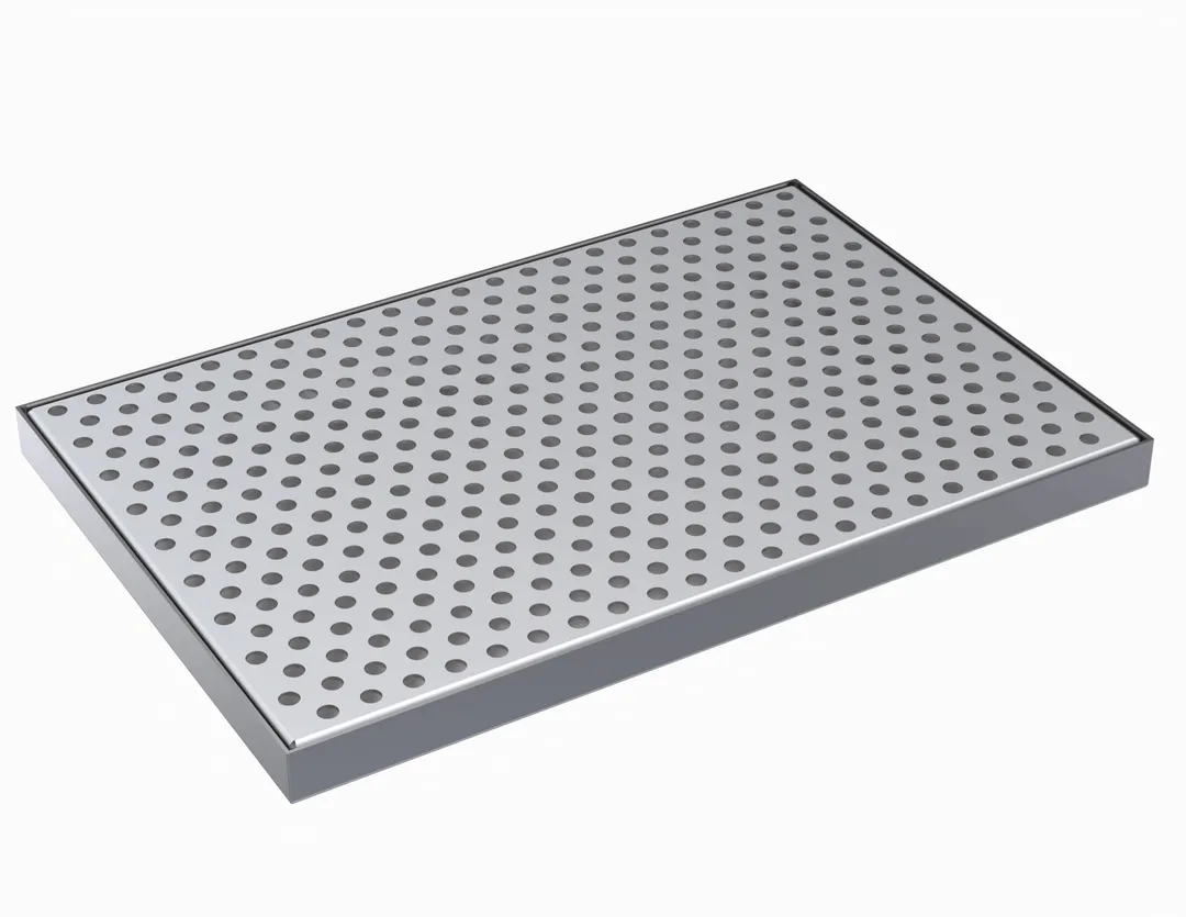Krowne KDT-8X12S Drip Tray, 12"W X 8"D, Brushed Stainless Steel
