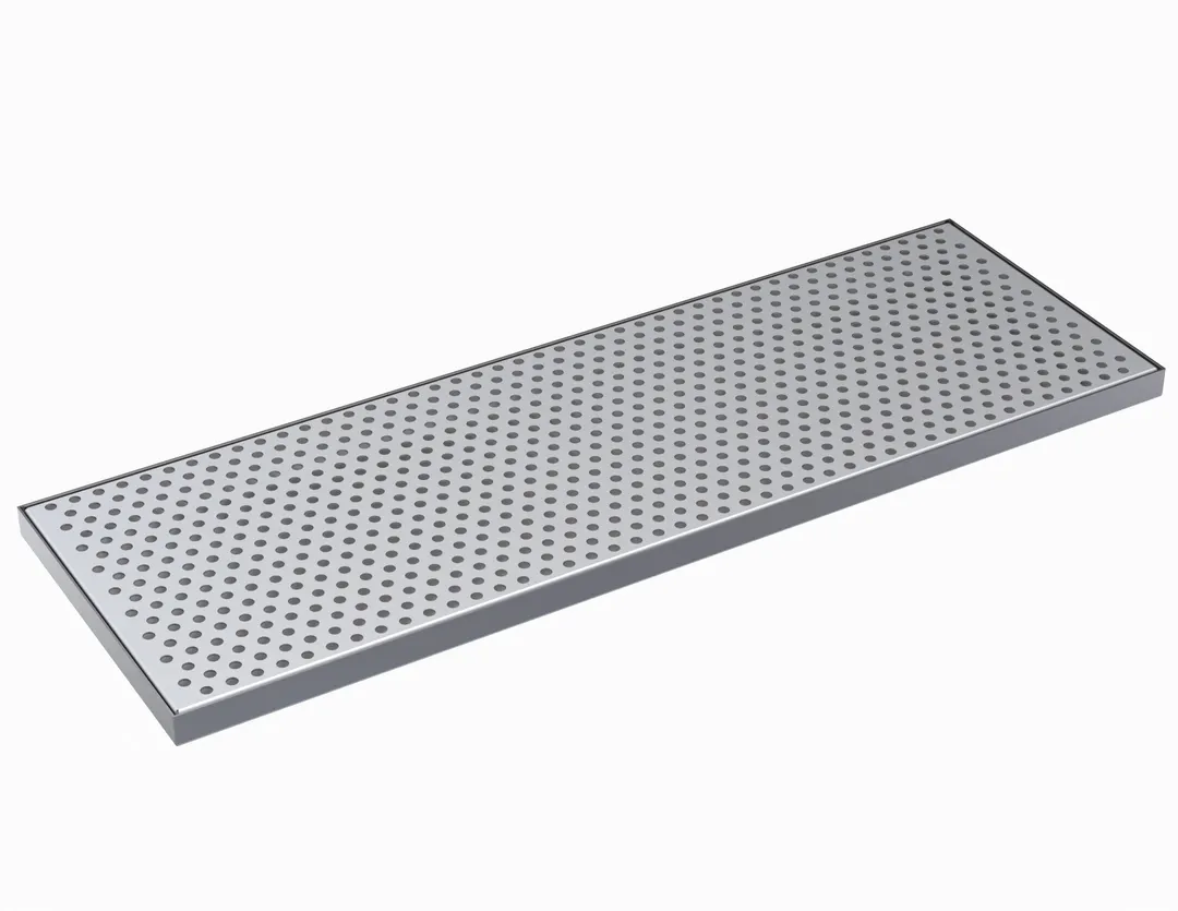 Krowne KDT-8X24S Drip Tray, 24"W X 8"D, Brushed Stainless Steel