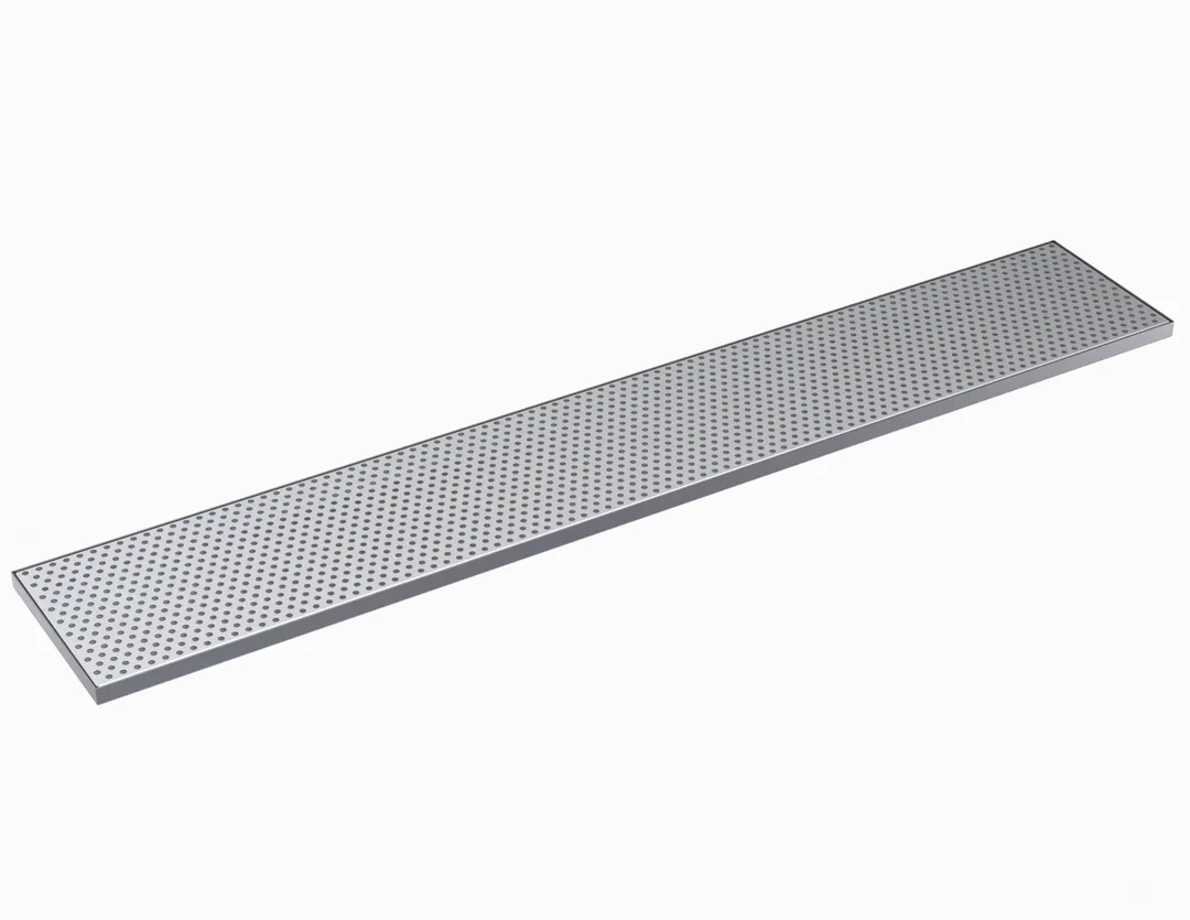 Krowne KDT-8X48S Drip Tray, 48"W X 8"D, Brushed Stainless Steel