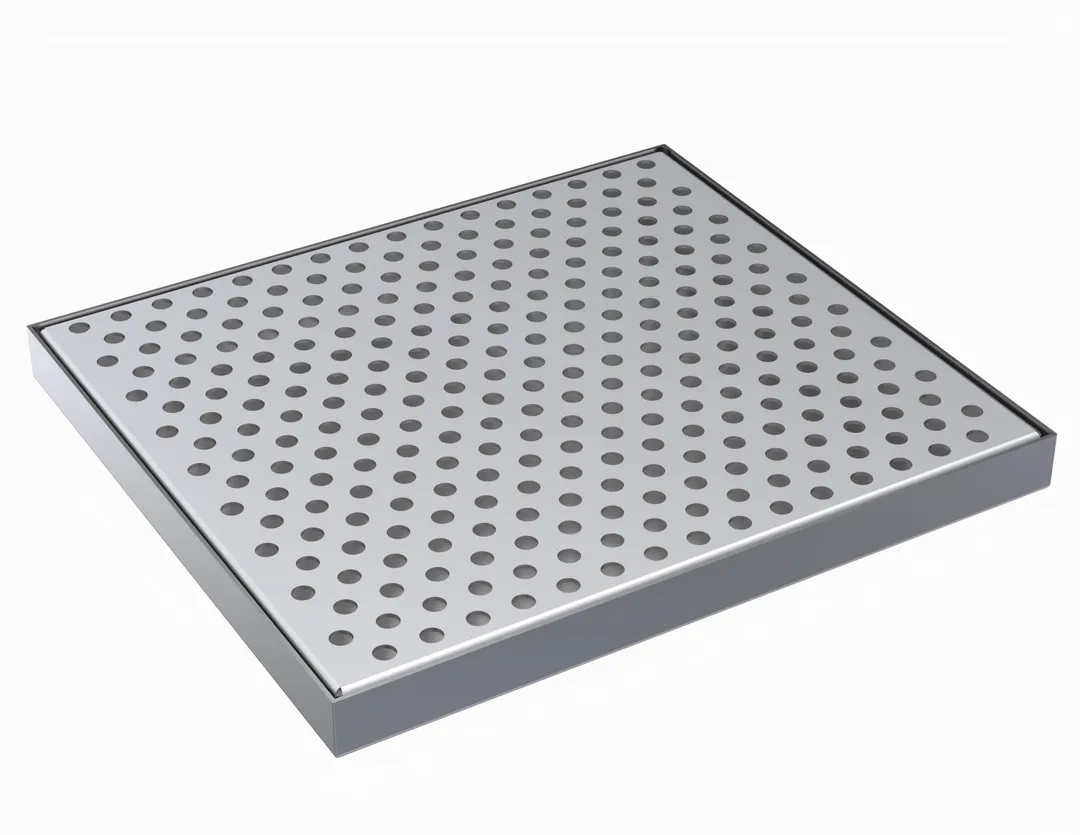 Krowne KDT-8X9S Drip Tray, 9"W X 8"D, Brushed Stainless Steel