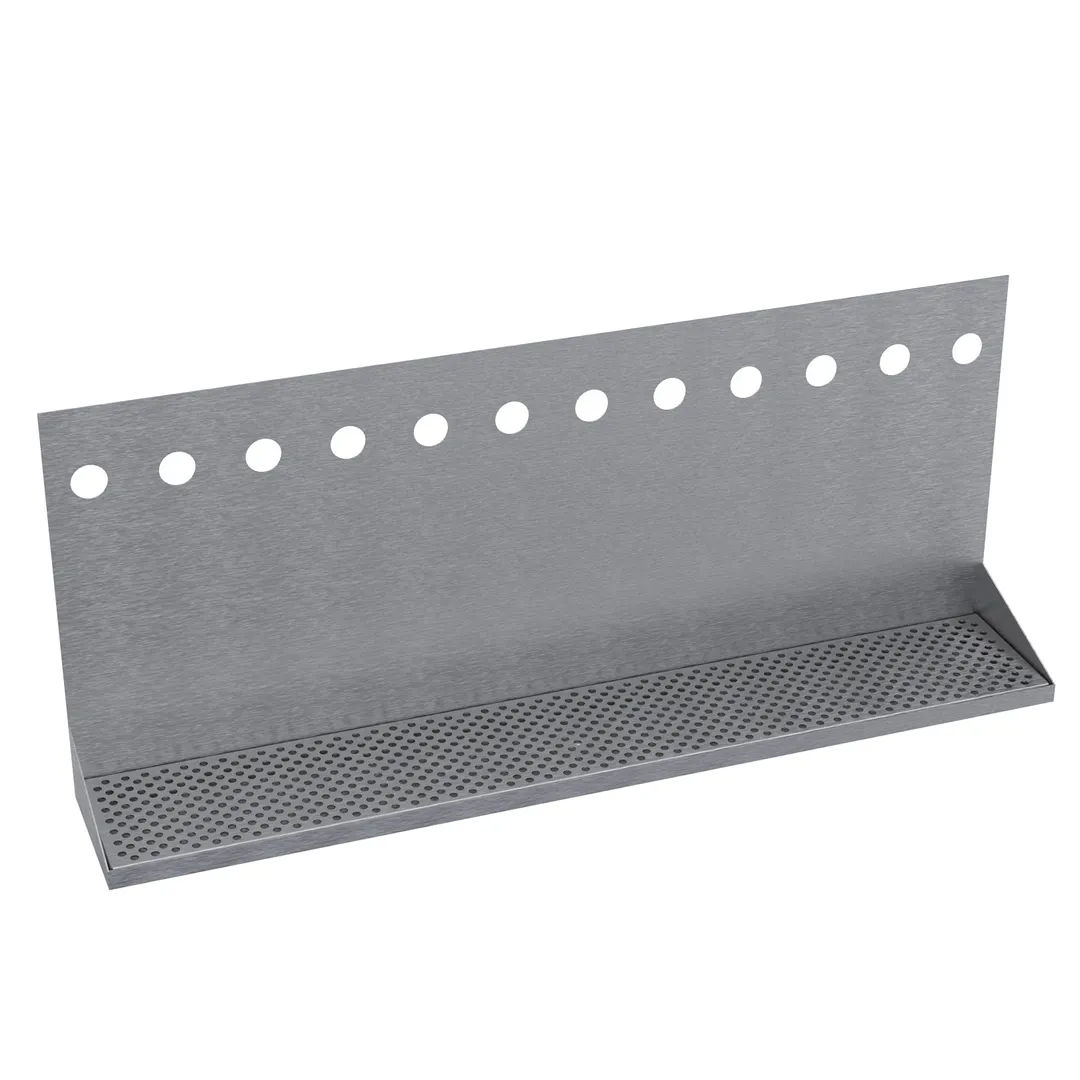 Krowne KHT-36S Hanging Drip Tray, 36" OA Length, Stainless Steel, Faucet Wall or Counter Towers