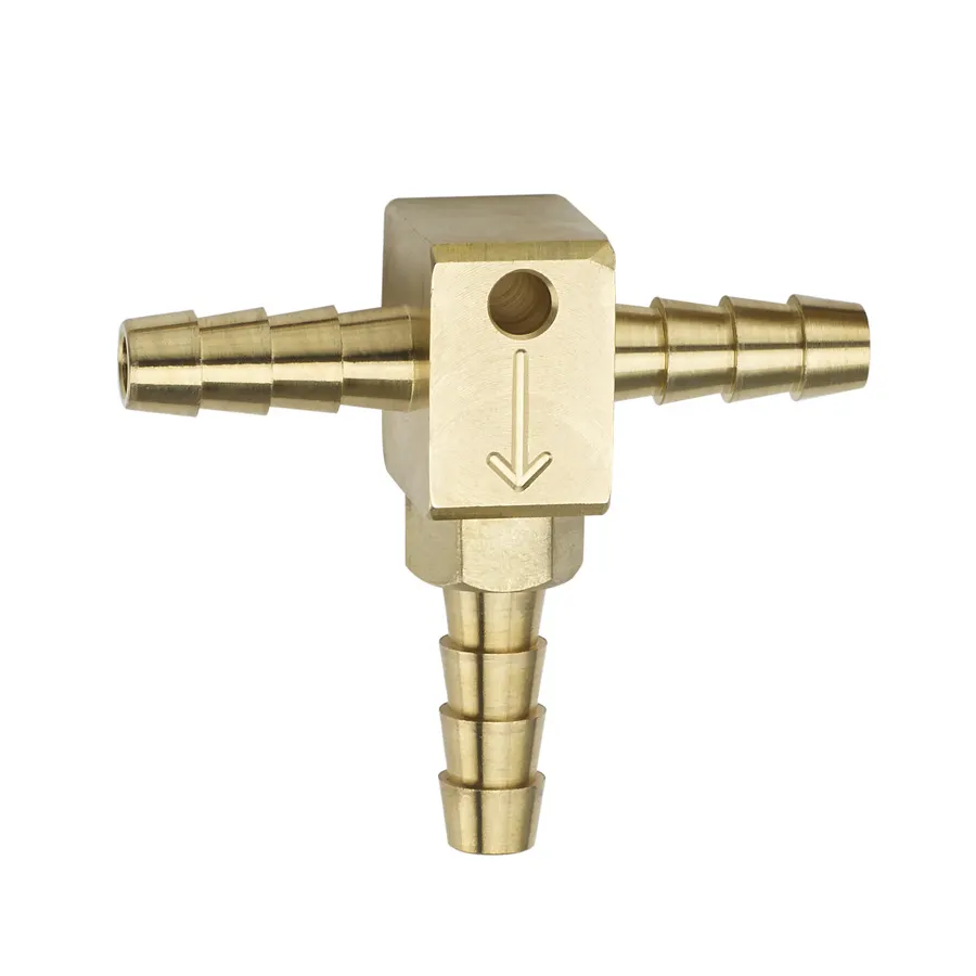 Krowne KLD-CVT1 Check Valve Tee, 1/4" X 1/4" X 1/4" Brass Fitting for Keg Cooler Systems