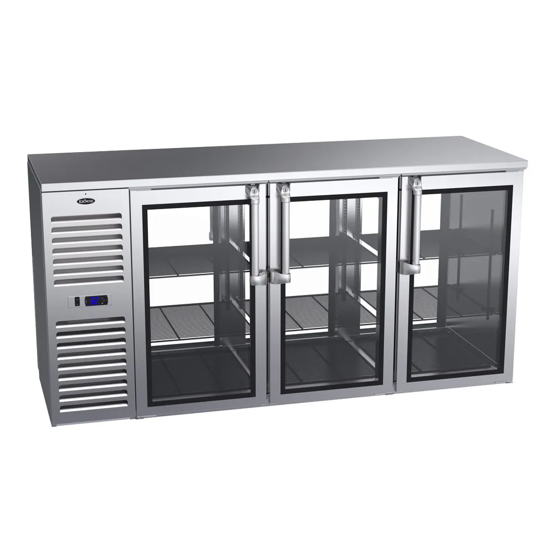 Krowne KPT72L 72" Pass-Thru Solid Door Back Bar Cabinet
