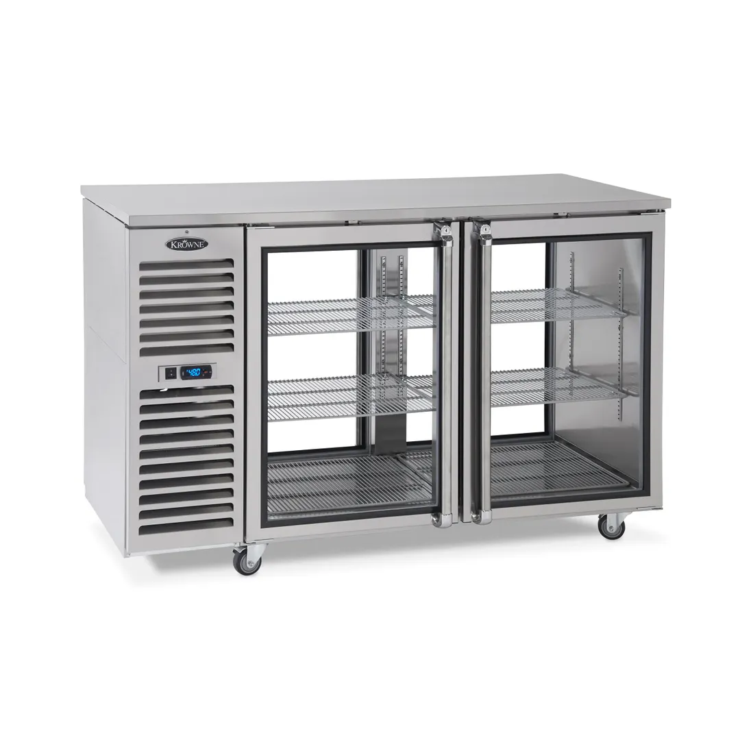 Krowne KPT84L 84" Pass-Thru Solid Door Back Bar Cooler