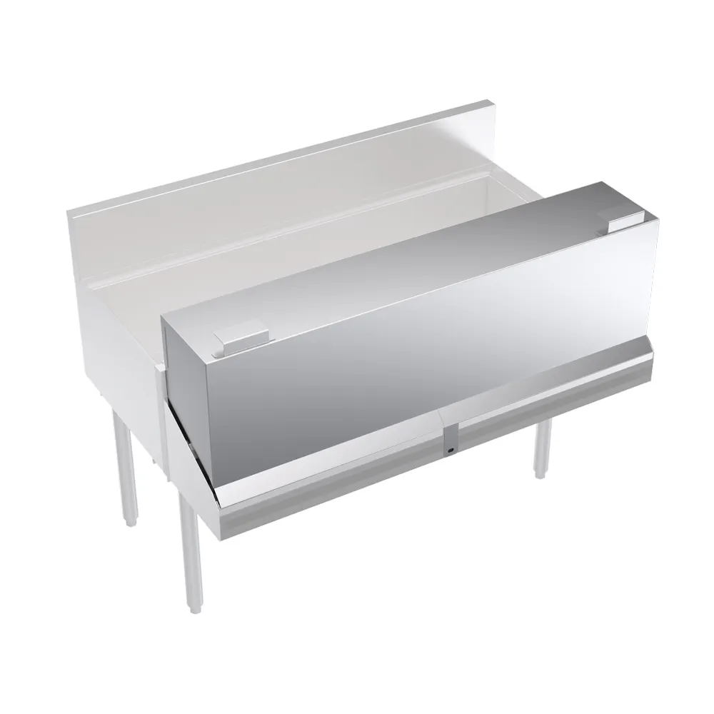 Krowne KR-DC46 Locking Cover For Double Speedrail, 46" Width, 43"-47" Stainless Steel Double Style