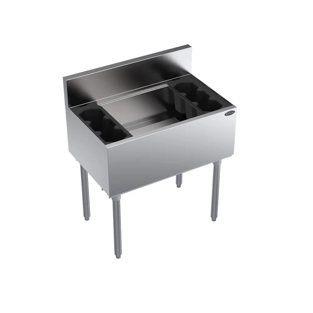 Krowne KR19-30 30" Underbar Ice Bin/Cocktail Unit w/ 92 lbs., 12" Bin Depth, No Cold Plate