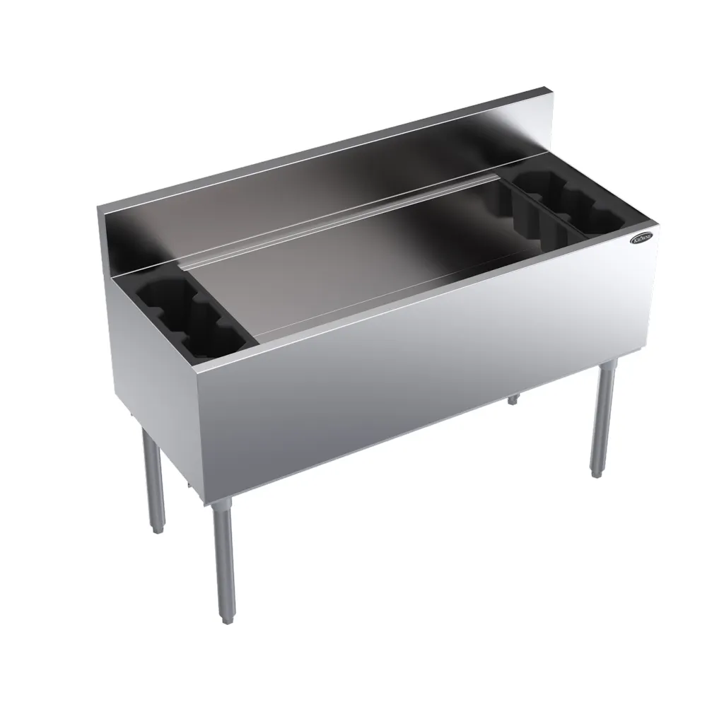 Krowne KR19-48DP-10 48" Underbar Ice Bin/Cocktail Unit w/ 178 lbs. Ice, 10-Circuit Cold Plate