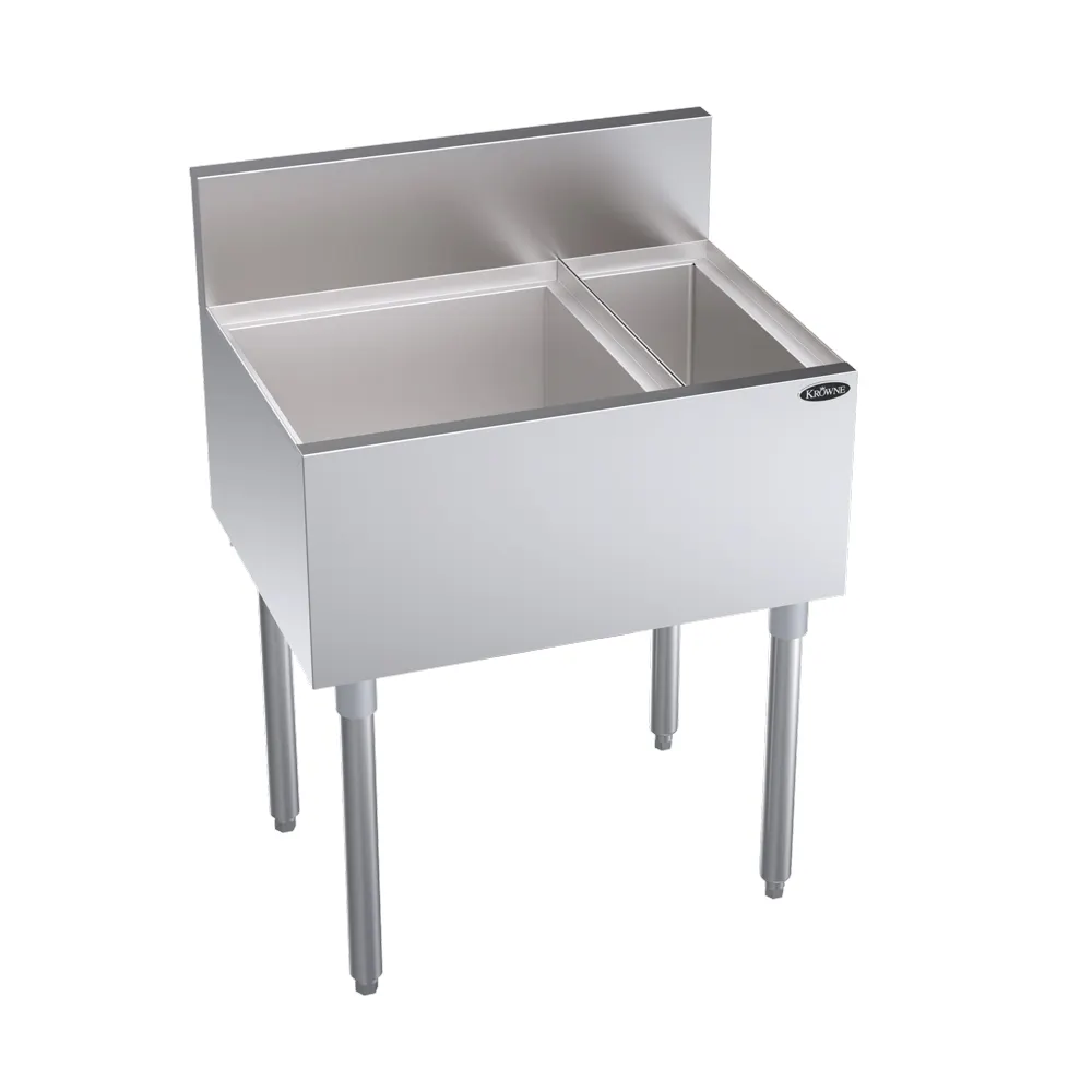 Krowne KR19-MS26L Bottle Well Bin Underbar Ice Bin/Cocktail Station w/ 69 lb Ice Bin