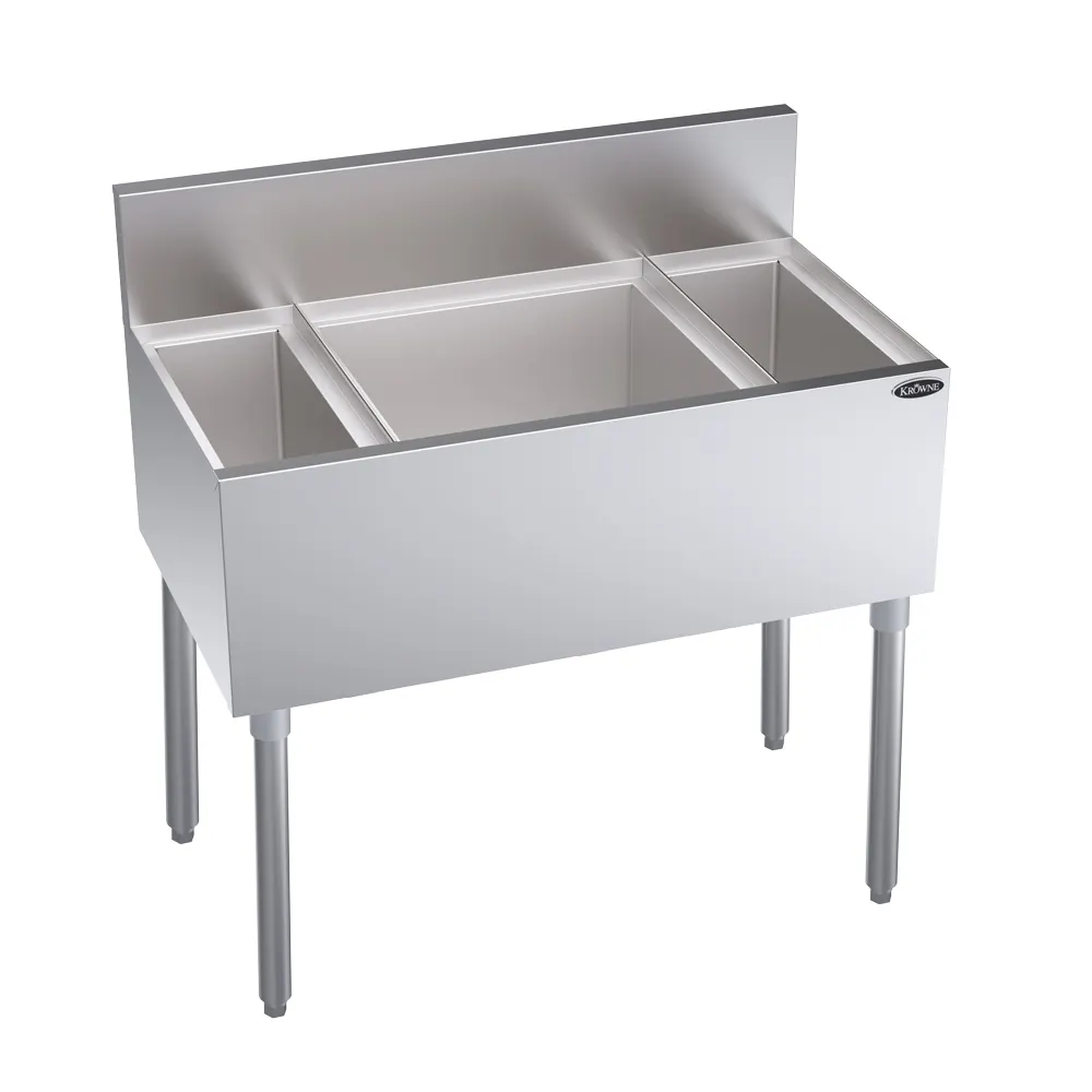 Krowne KR19-MS34C Bottle Well Bin Underbar Ice Bin/Cocktail Station w/ 69 lb Ice Bin
