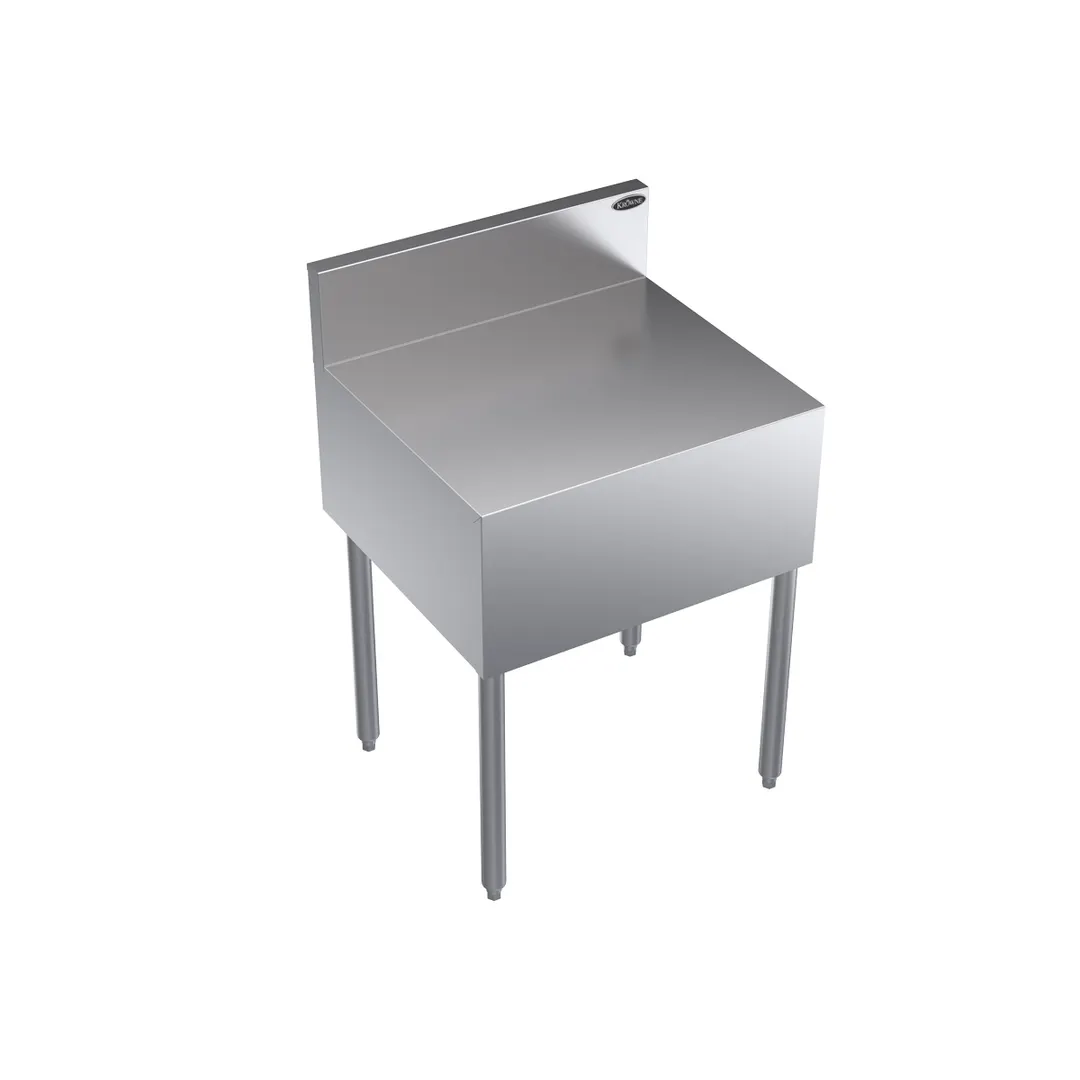 Krowne KR24-RS24 Royal Series 24"W Stainless Steel Beer Station/Register Stand, 30"H, Galvanized Back, NSF