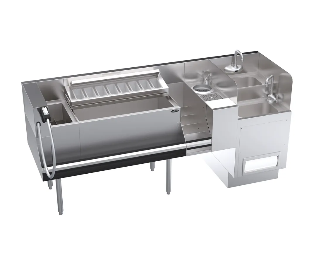 Krowne KR24-TCS76B-10 76" Underbar Ice Bin / Cocktail Station