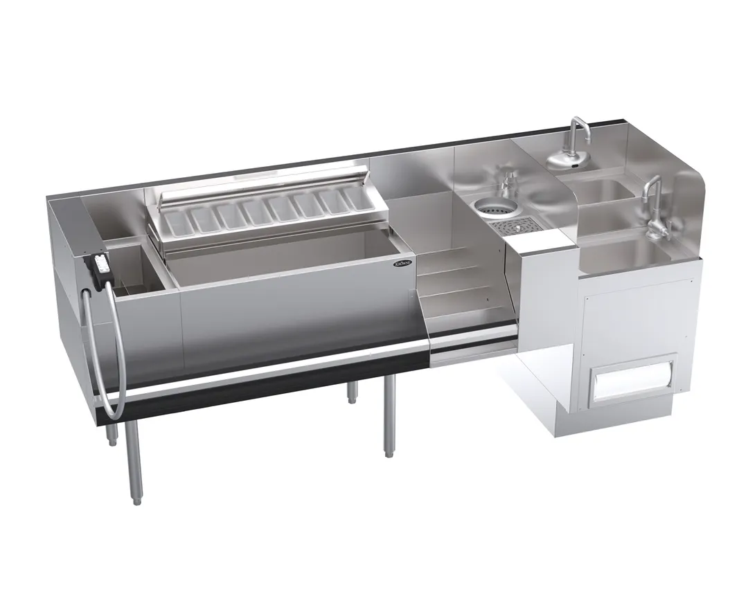 Krowne KR24-TCS80C-10 76" Underbar Ice Bin / Cocktail Station