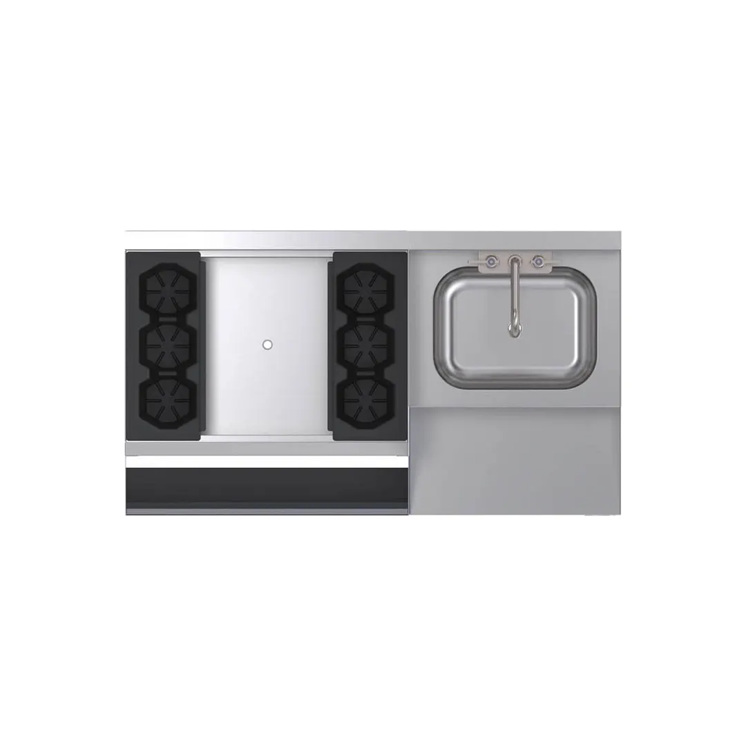 Krowne KR24-W42L-10 42" Blender Station Underbar Ice Bin/Cocktail Station w/ 10 Circuit - 74 lbs / Left
