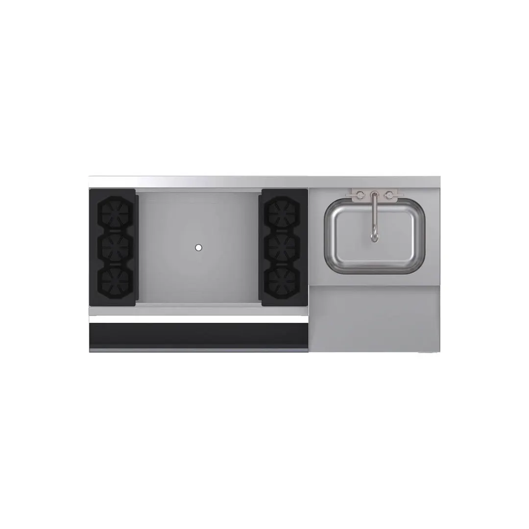 Krowne KR24-W48L-10 48" Blender Station Underbar Ice Bin/Cocktail Station w/ 10 Circuit - 92 lbs / Left