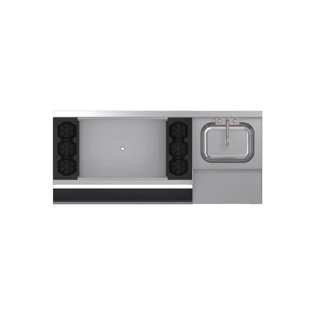 Krowne KR24-W54L-10 54" Blender Station Underbar Ice Bin/Cocktail Station w/ 10 Circuit - 110 lbs / Left