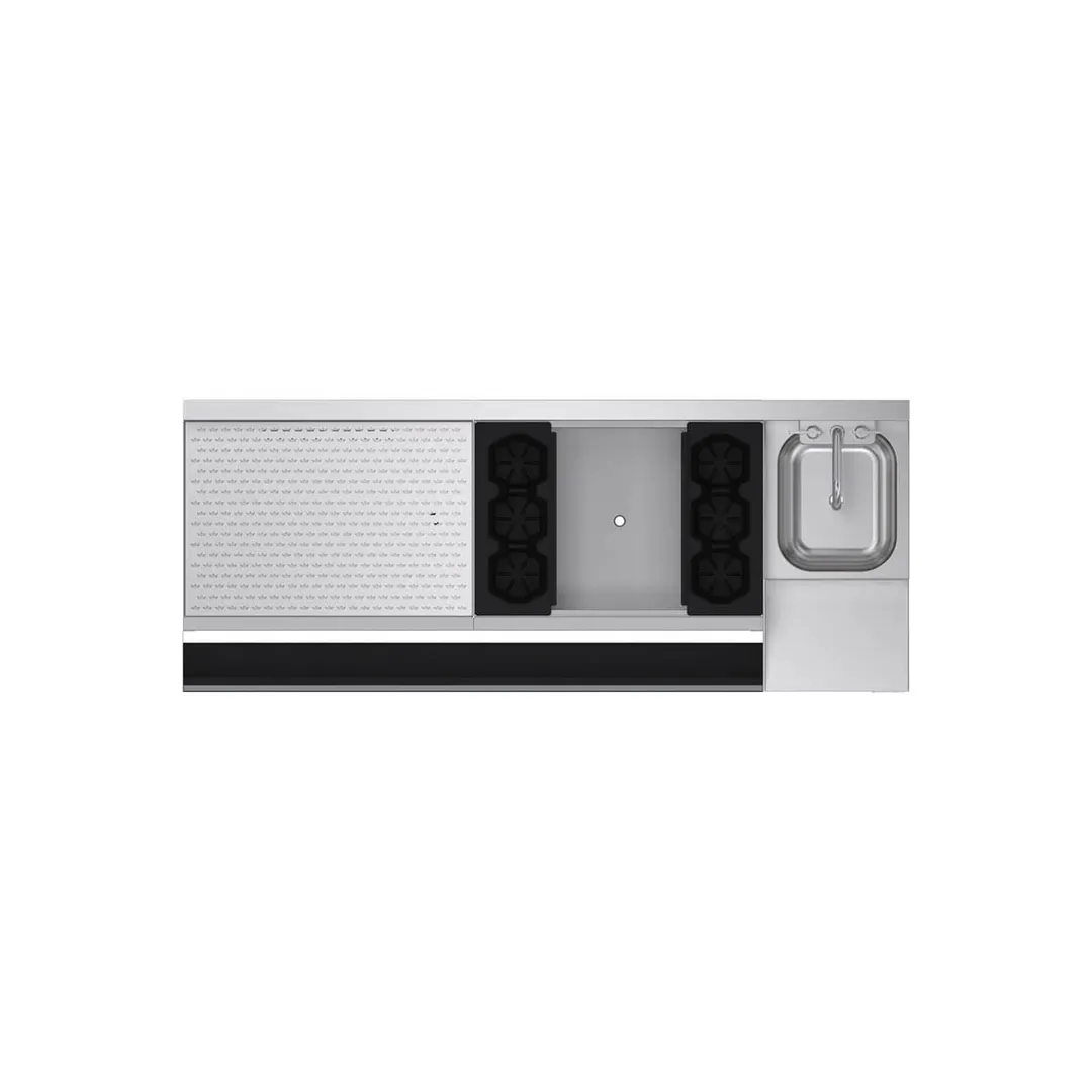 Krowne KR24-W60A-10 60" Blender Station Underbar Ice Bin/Cocktail Station w/ 10 Circuit - 74 lbs