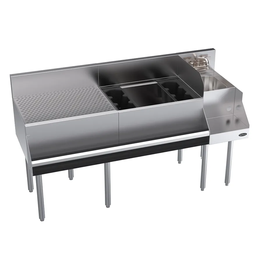 Krowne KR24-W60A-10 60" Blender Station Underbar Ice Bin/Cocktail Station w/ 10 Circuit - 74 lbs