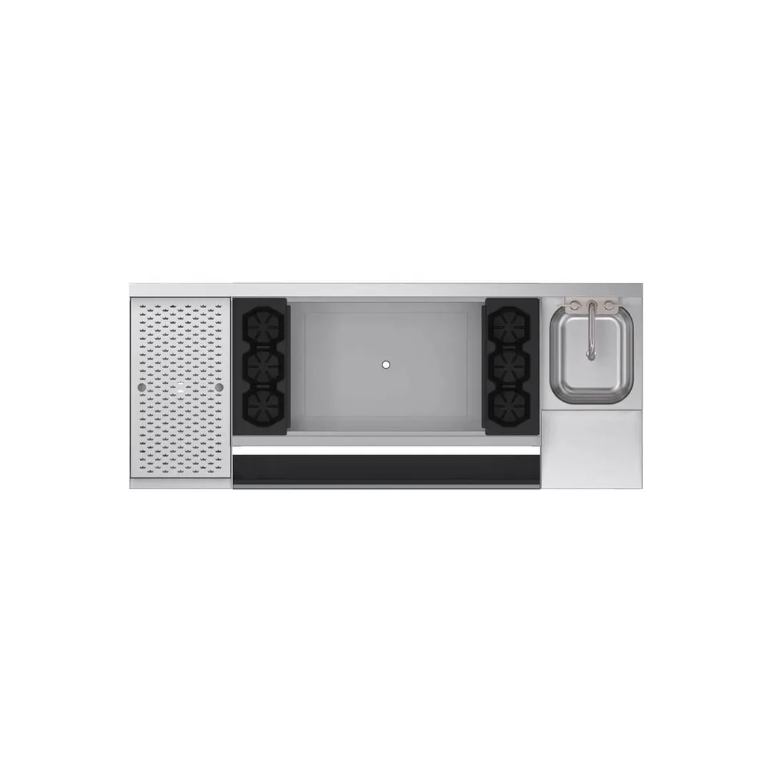Krowne KR24-W60B-10 60" Blender Station Underbar Ice Bin/Cocktail Station w/ 10 Circuit - 110 lbs