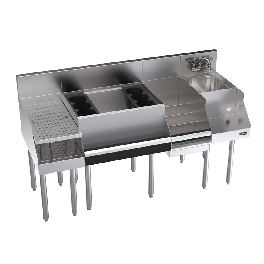 Krowne KR24-W60C-10 60" Blender Station Underbar Ice Bin/Cocktail Station w/ 10 Circuit - 74 lbs