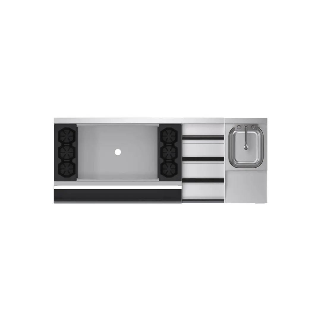 Krowne KR24-W60D-10 60" Blender Station Underbar Ice Bin/Cocktail Station w/ 10 Circuit - 110 lbs