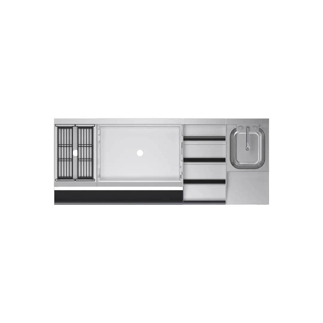 Krowne KR24-W60E-10 60" Blender Station Underbar Ice Bin/Cocktail Station w/ 10 Circuit - 92 lbs