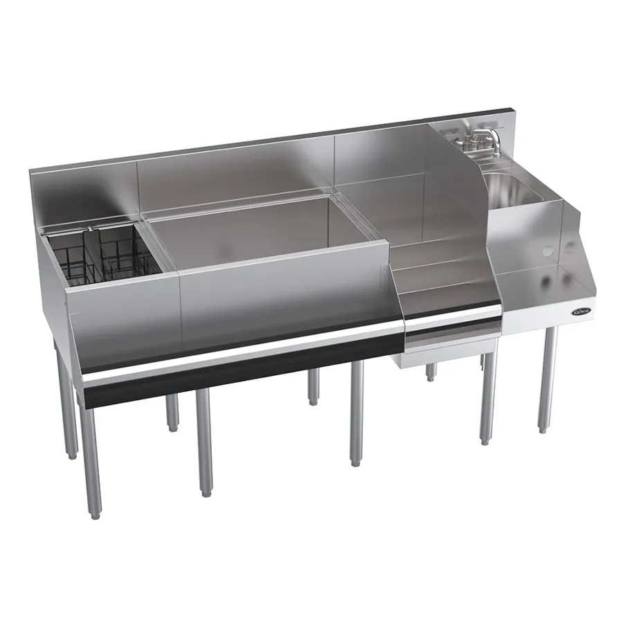 Krowne KR24-W60E-10 60" Blender Station Underbar Ice Bin/Cocktail Station w/ 10 Circuit - 92 lbs
