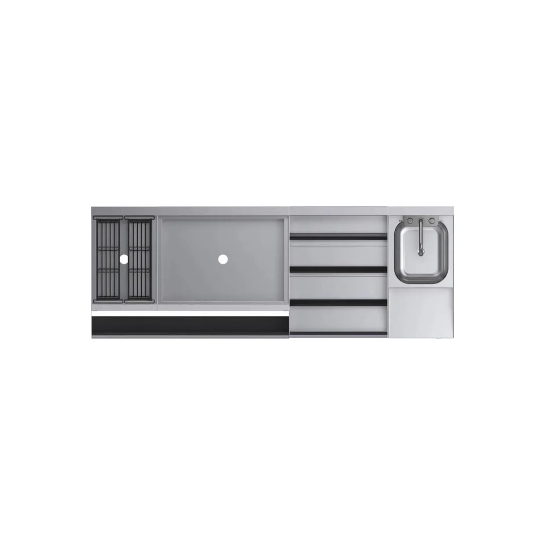Krowne KR24-W66E-10 66" Blender Station Underbar Ice Bin/Cocktail Station w/ 10 Circuit - 92 lbs