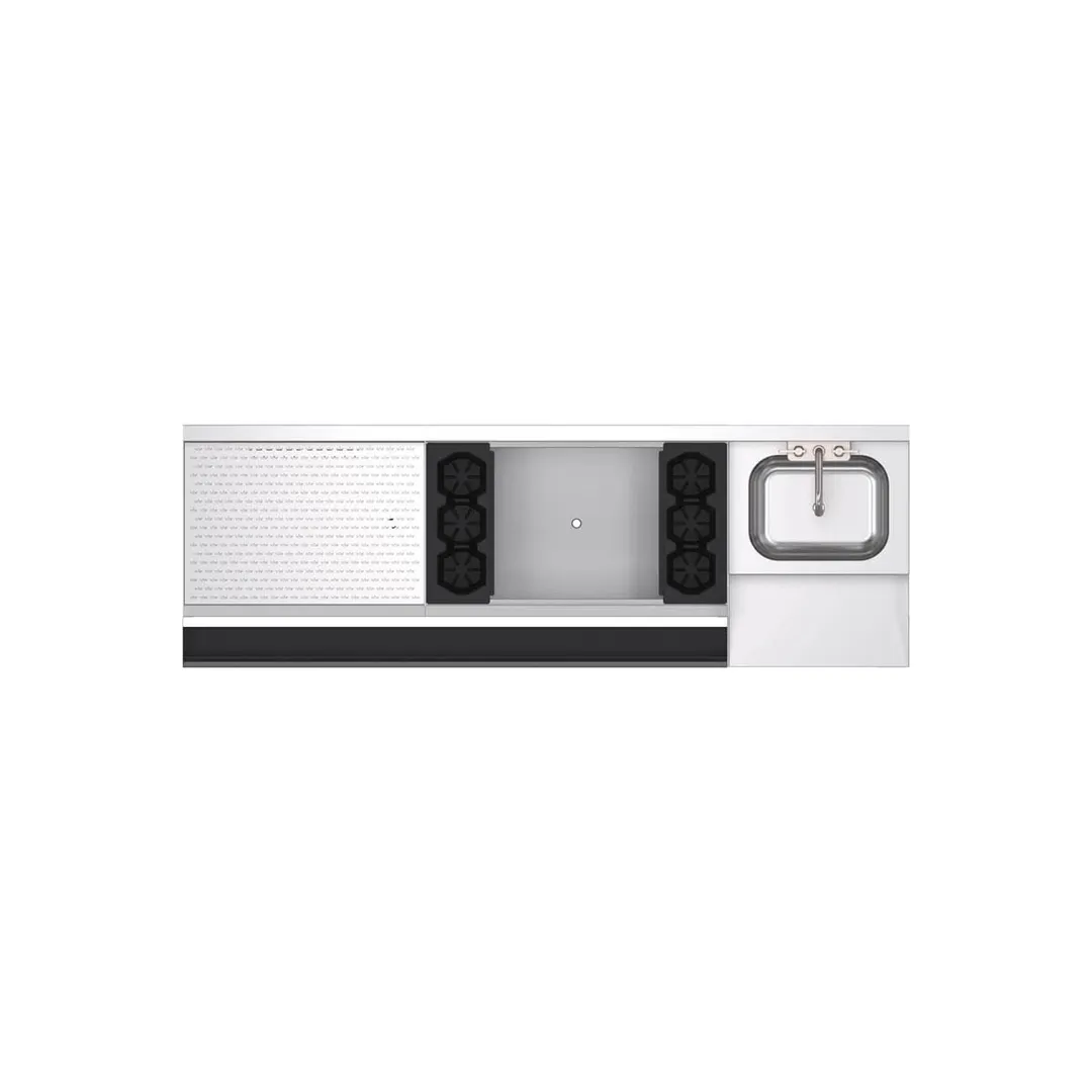 Krowne KR24-W72A-10 72" Blender Station Underbar Ice Bin/Cocktail Station w/ 10 Circuit -  92 lbs