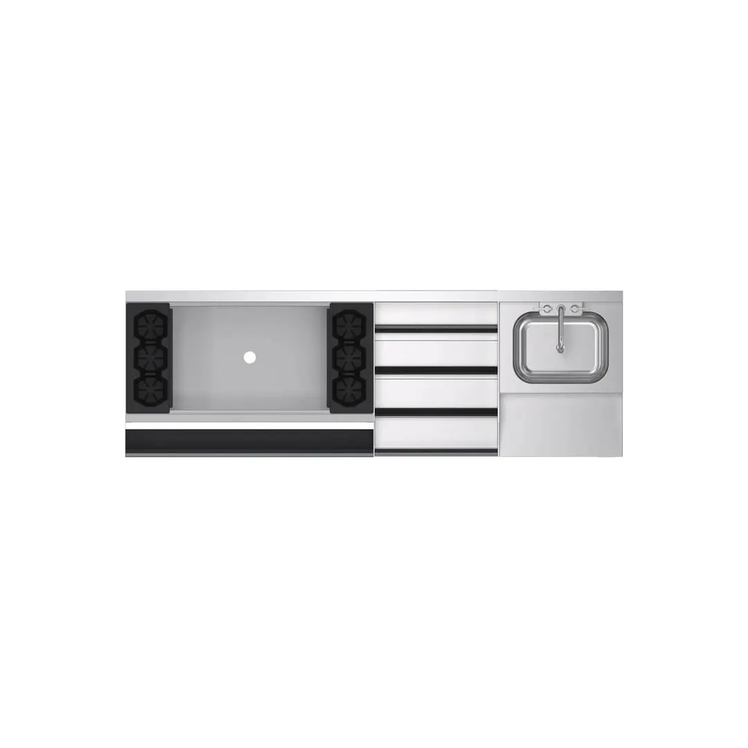 Krowne KR24-W72D-10 72" Blender Station Underbar Ice Bin/Cocktail Station w/ 10 Circuit - 110 lbs