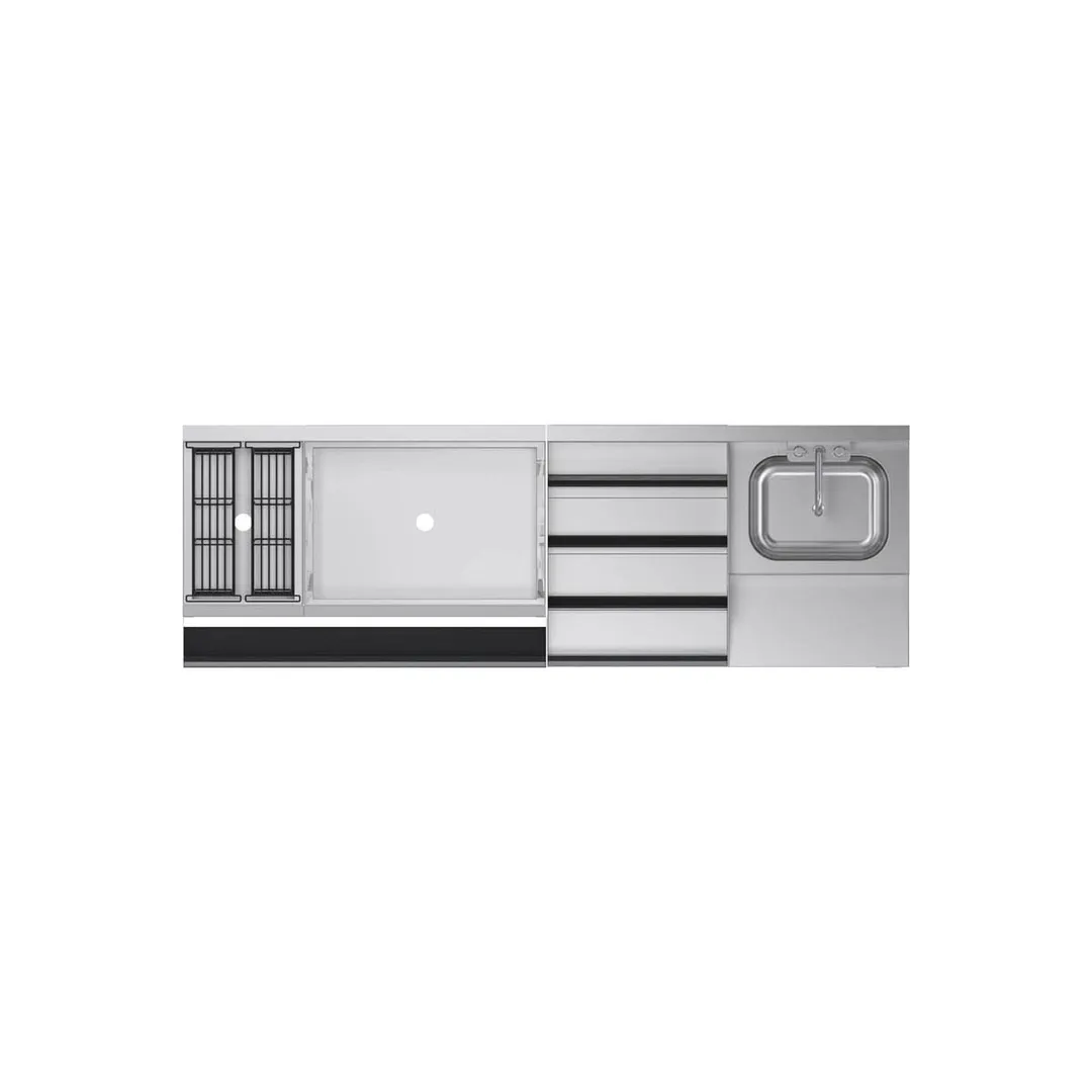 Krowne KR24-W72E-10 72" Blender Station Underbar Ice Bin/Cocktail Station w/ 10 Circuit - 92 lbs
