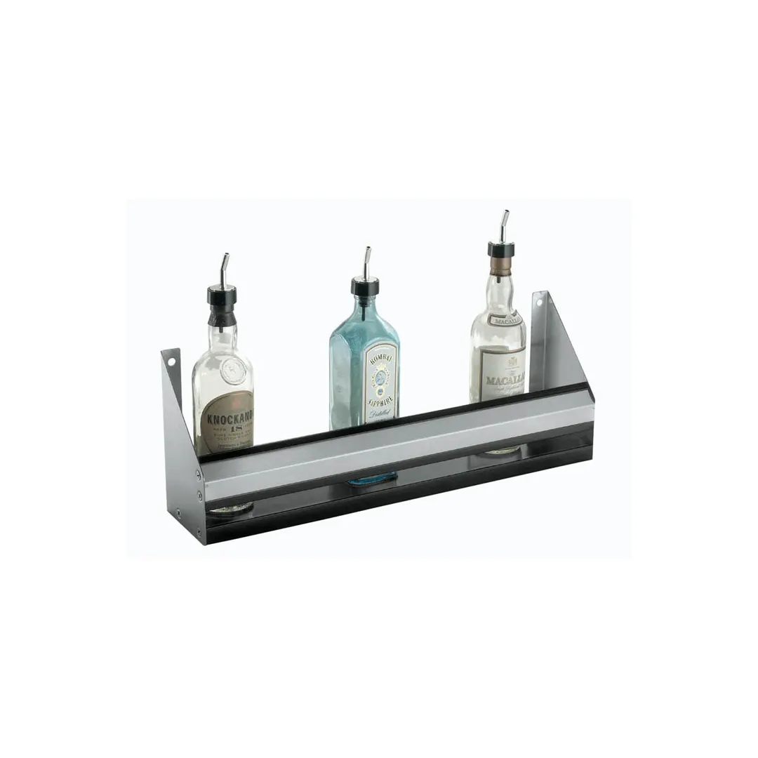 Krowne RS-96 96"W x 5"D Stainless Steel Silver Series Single Speed Rail, Sound Deadened