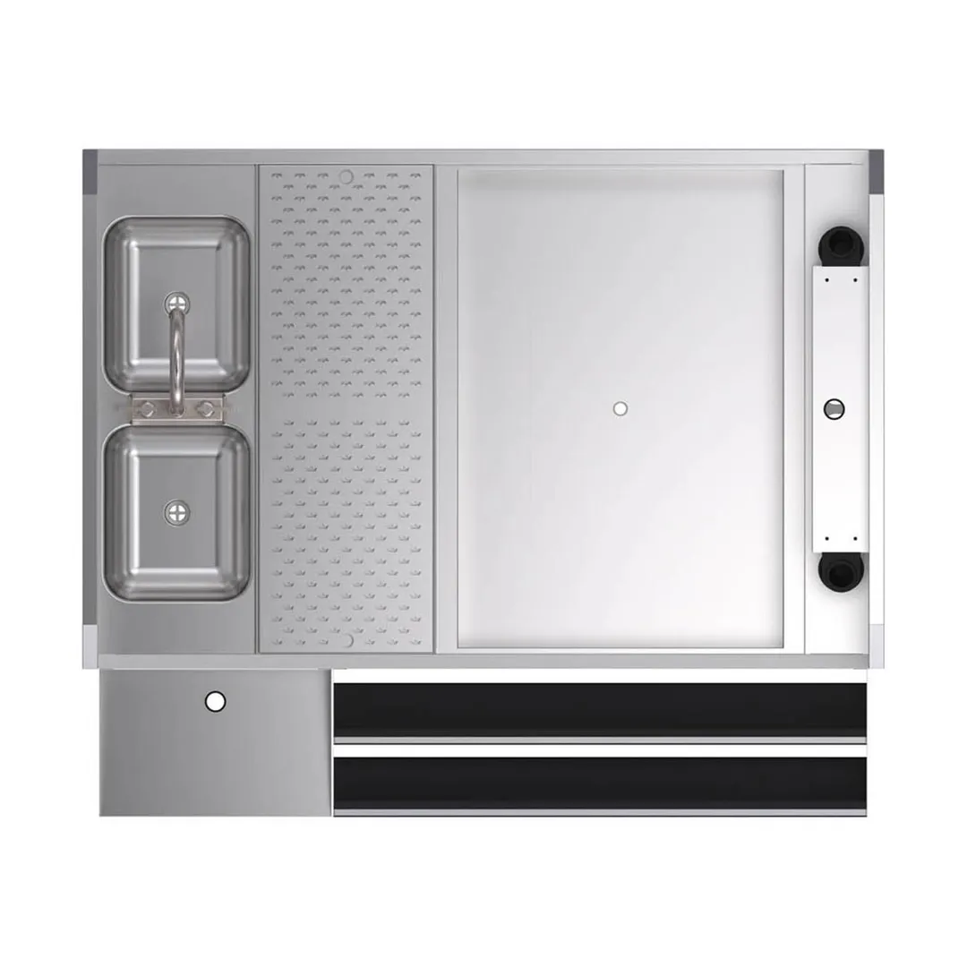 Krowne KRPT-54ARP-10 54" Pass-Thru Combo Underbar Ice Bin/Cocktail Station w/ 10 Circuit - Right