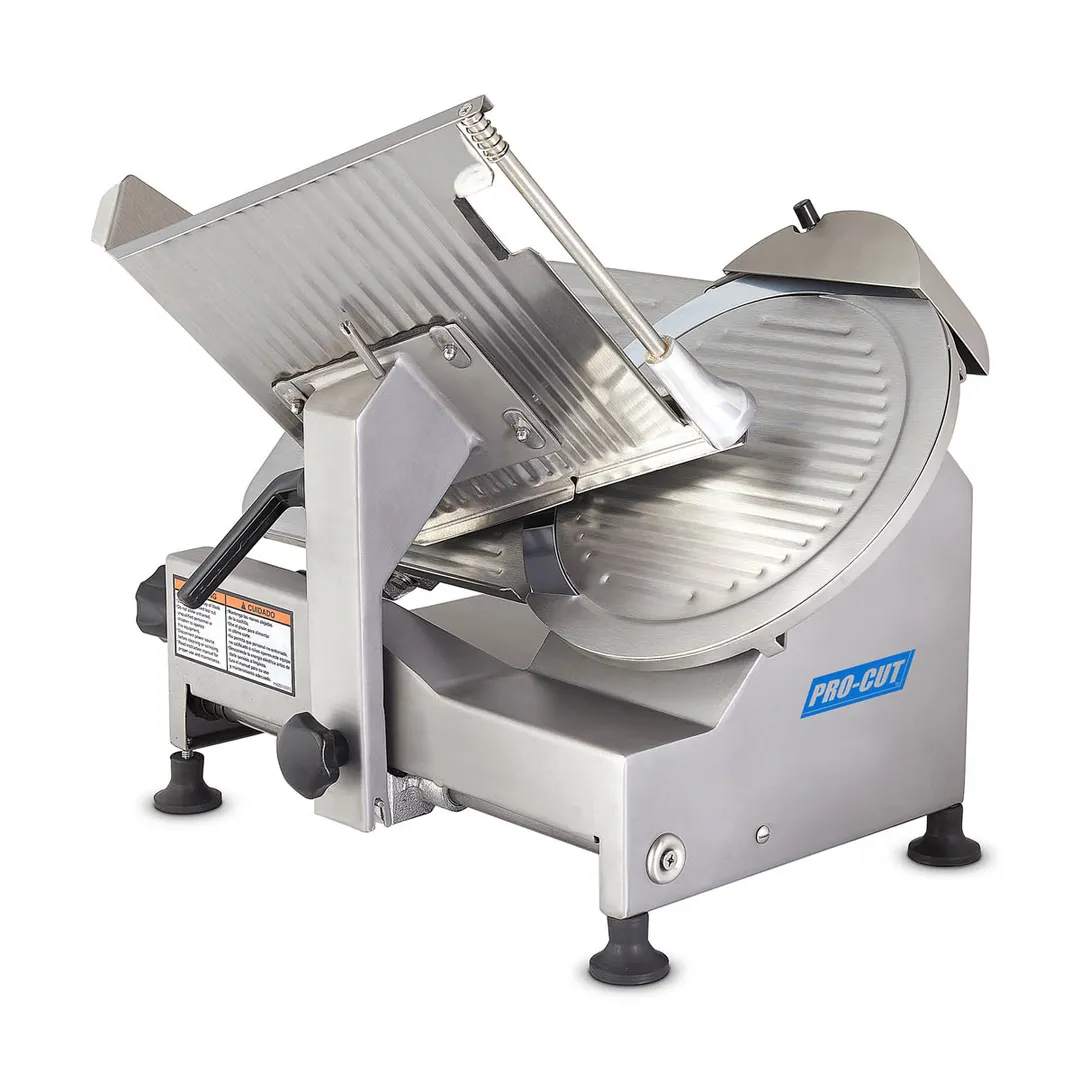 Pro-Cut KSDS-12 Manual Feed Meat Slicer with 12" Blade, 7/16" Slice, Belt-Driven