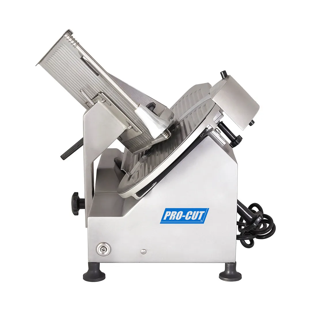 Pro-Cut KSDS-12 Manual Feed Meat Slicer with 12" Blade, 7/16" Slice, Belt-Driven