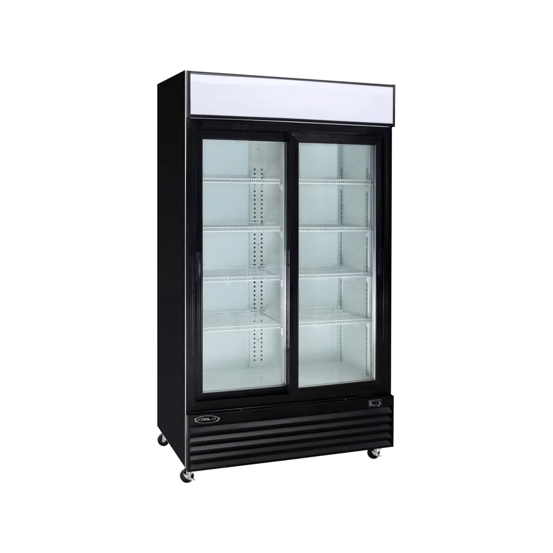 Kool-It KSM-36 44" 2-Section Merchandiser Refrigerator with Sliding Glass Door, 31 cu. ft.