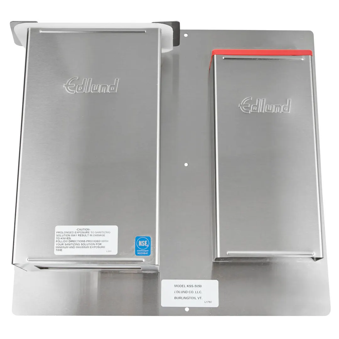 Edlund KSS-5050 Knife Rack Sanitizer, Liquid & Air Dry, Built‑In KR‑50R, Insert/Tank, Steel, NSF