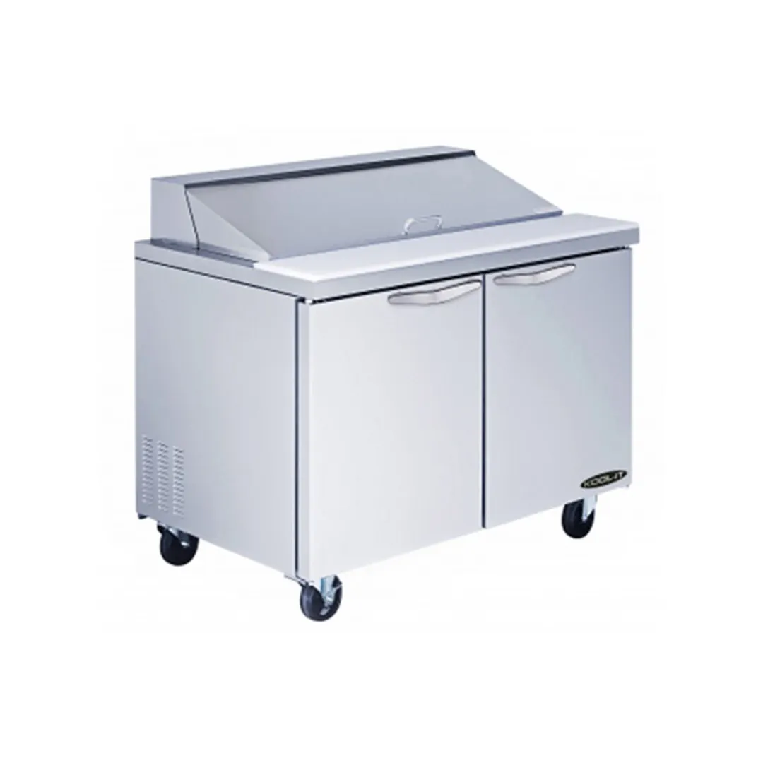 Kool-It KST-36-2 36" Two Section Sandwich / Salad Prep Table w/ 2 Doors, 10 Pans