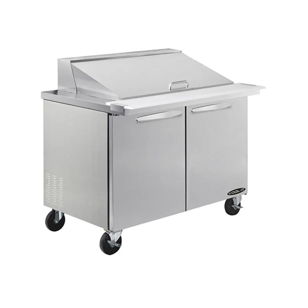 Kool-It KSTM-48-2 48" Mega Top Sandwich / Salad Prep Table w/ 2 Doors, 18 Pans
