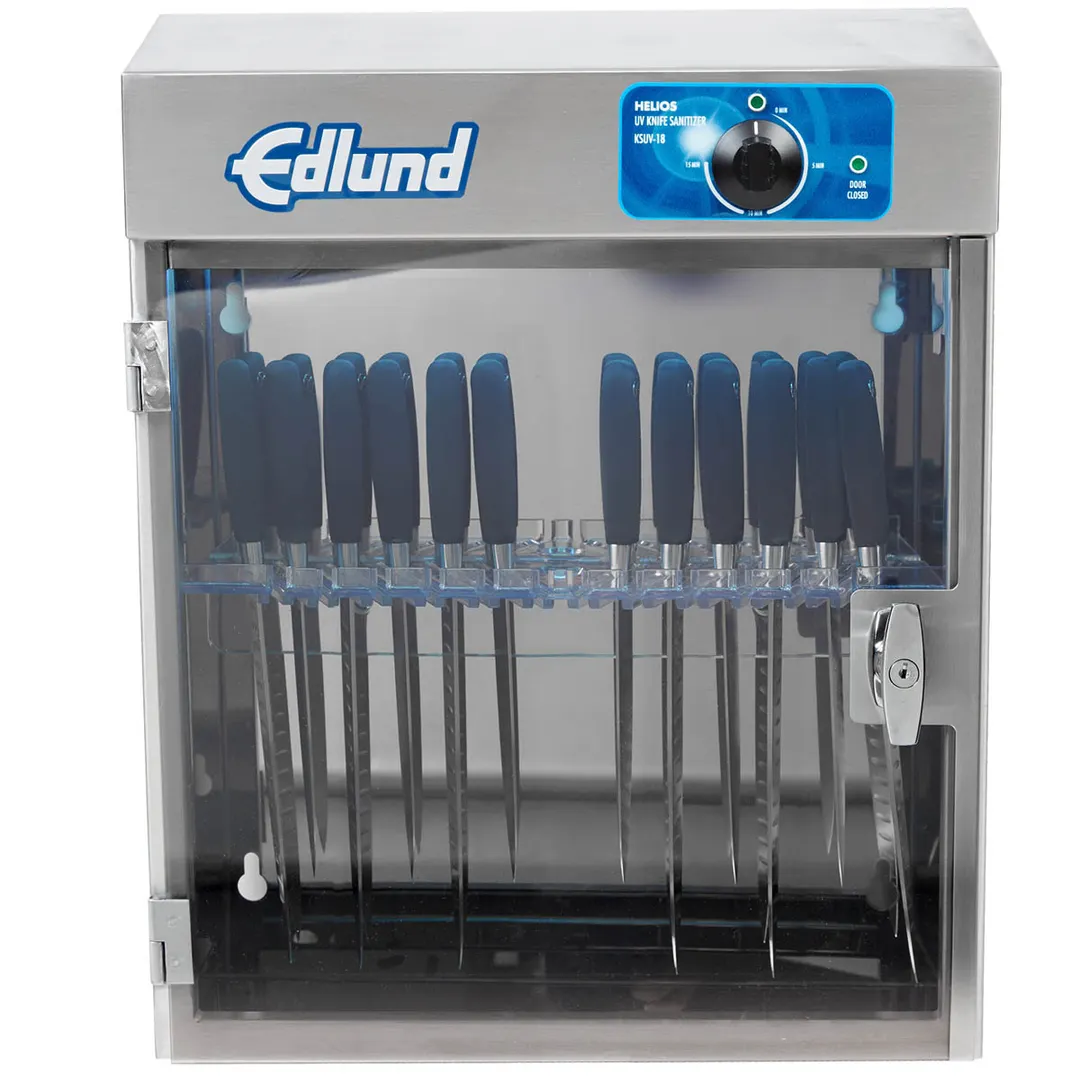 Edlund KSUV-18 Knife Sterilizer 12‑Knife (2 Cleaver), LED UV Door SS 115V70W NEMA5‑15 NSF/cETLus