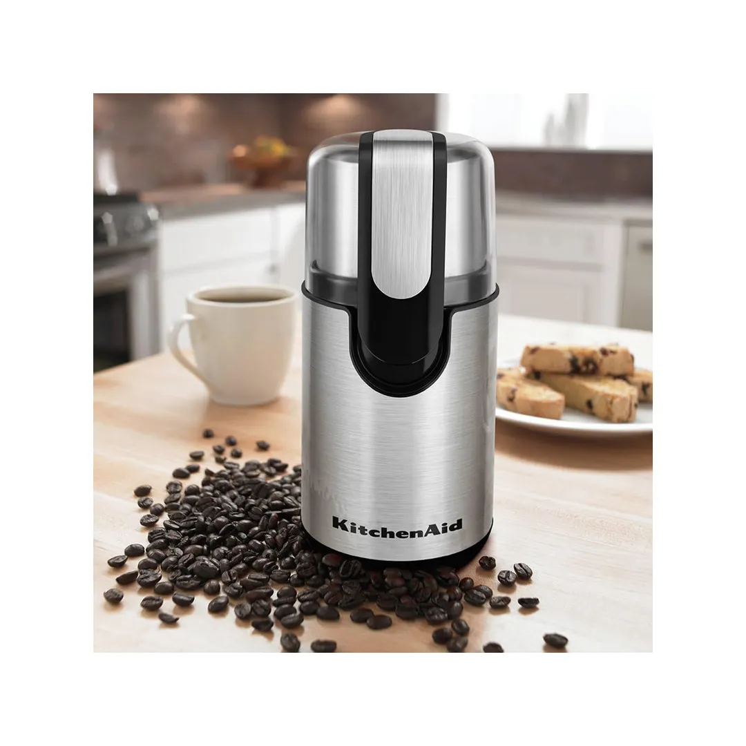 KitchenAid BCG111OB Coffee Grinder, One-Touch Control with 4 oz Grind Bowl / 120V - Black