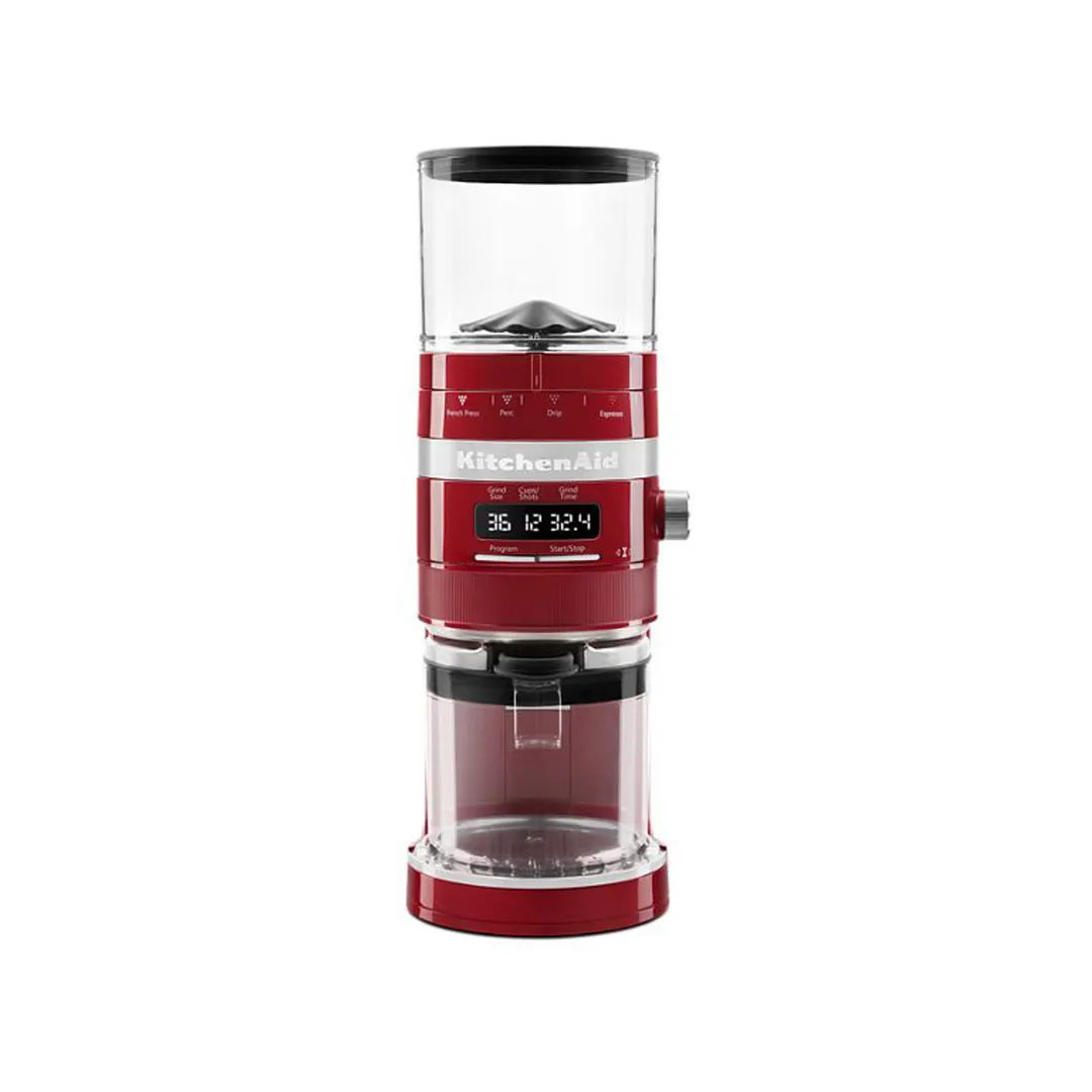 KitchenAid KCG8433ER Coffee Grinder, Precise Control w/10 oz Top Hopper, 120V/150 Watts-Red