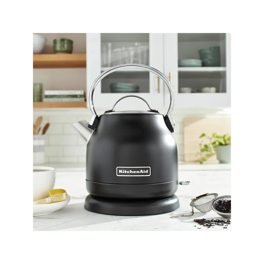 KitchenAid KEK1222BM 1.25 Liter Stainless Steel Matte Black Electric Kettle 