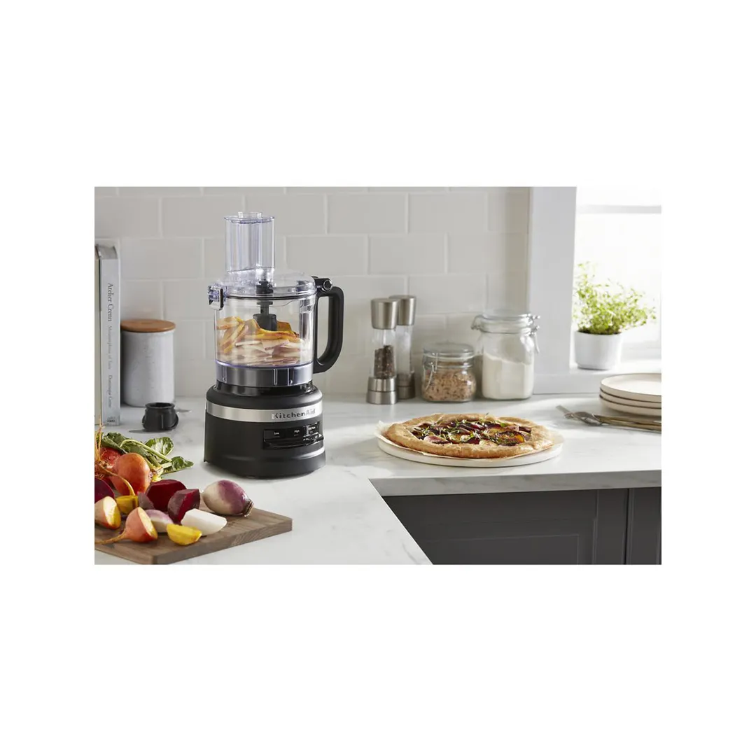 KitchenAid KFP0718BM 7‑Cup, 3‑Speed Food Processor, Black Matte