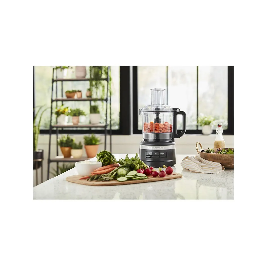 KitchenAid KFP0718BM 7‑Cup, 3‑Speed Food Processor, Black Matte