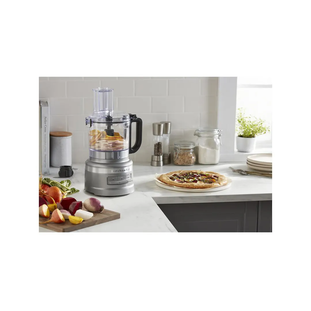KitchenAid KFP0718CU 7‑Cup, 3‑Speed Food Processor, Contour Silver