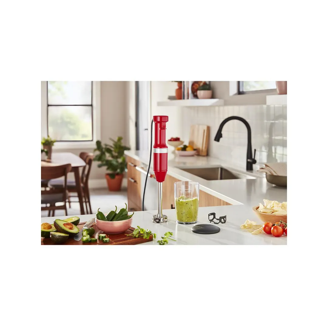 KitchenAid KHBV53PA 8" Variable Speed Passion Red Corded Hand Blender