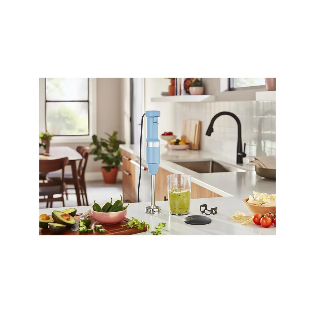 KitchenAid KHBV53VB 8" Variable Speed Corded Hand Blender, Blue Velvet