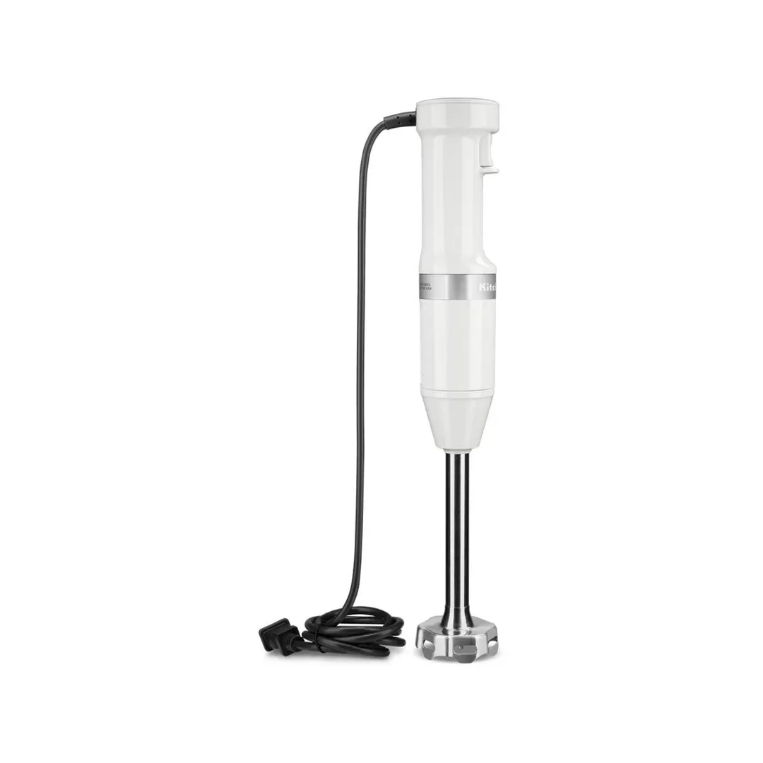 KitchenAid KHBV53WH 8" Variable Speed Corded Hand Blender, White