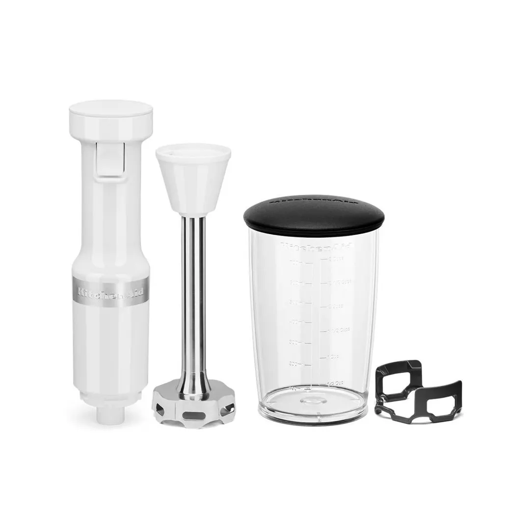 KitchenAid KHBV53WH 8" Variable Speed Corded Hand Blender, White